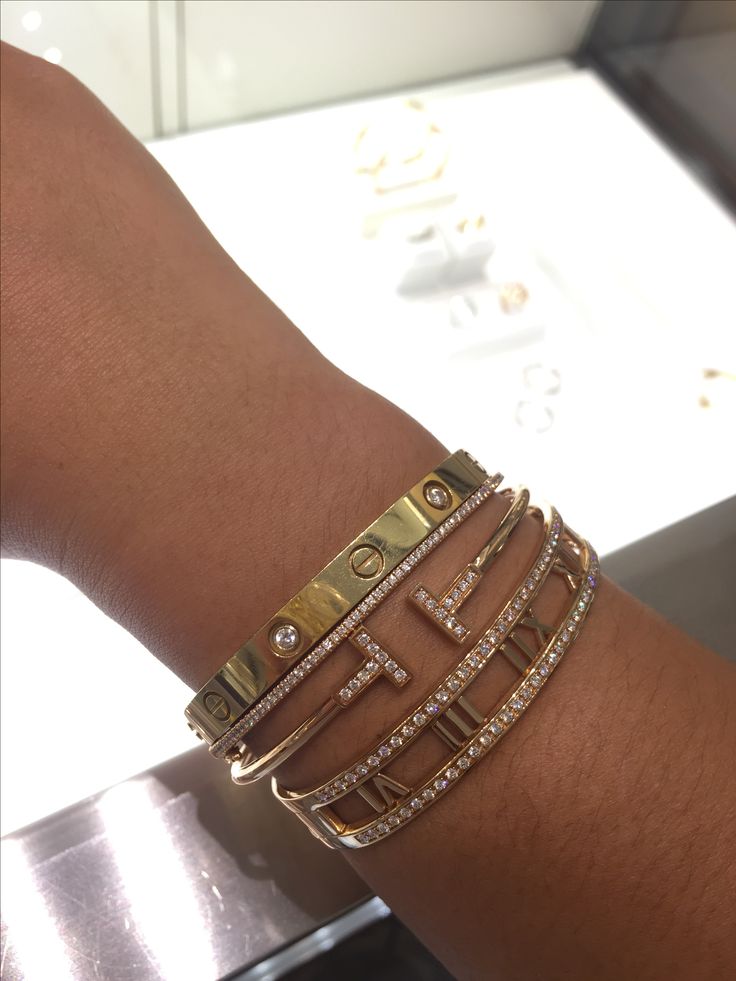 Cartier love bracelet stack