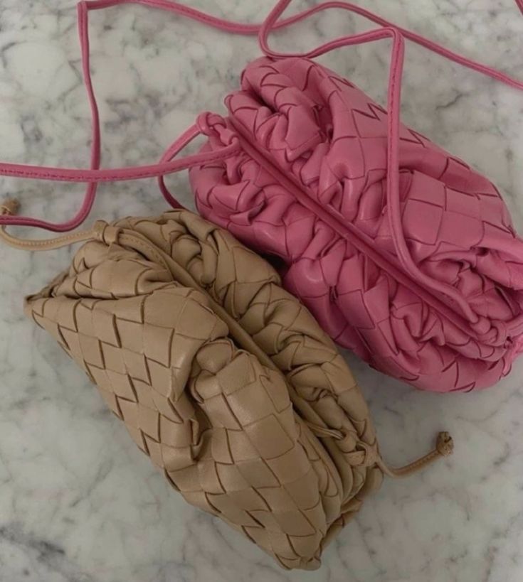 Bottega Veneta Mini Pouches on the counter