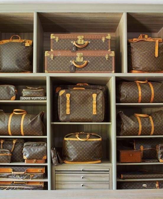 Lots of Louis Vuitton stacked